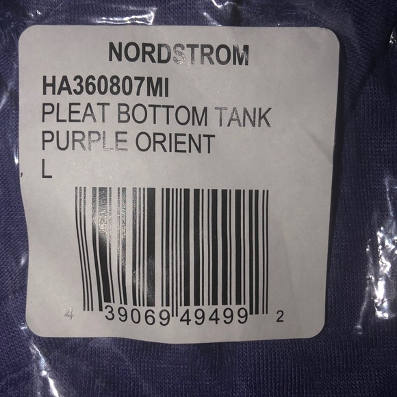 Halogen Peplum Pleat Bottom Tank Top Purple NEW - Picture 3 of 3